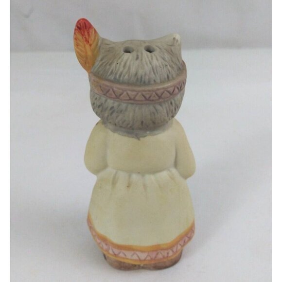 Vintage 1990 Trippies American Indian Cats 4" Salt & Pepper Shakers - Picture 10 of 13